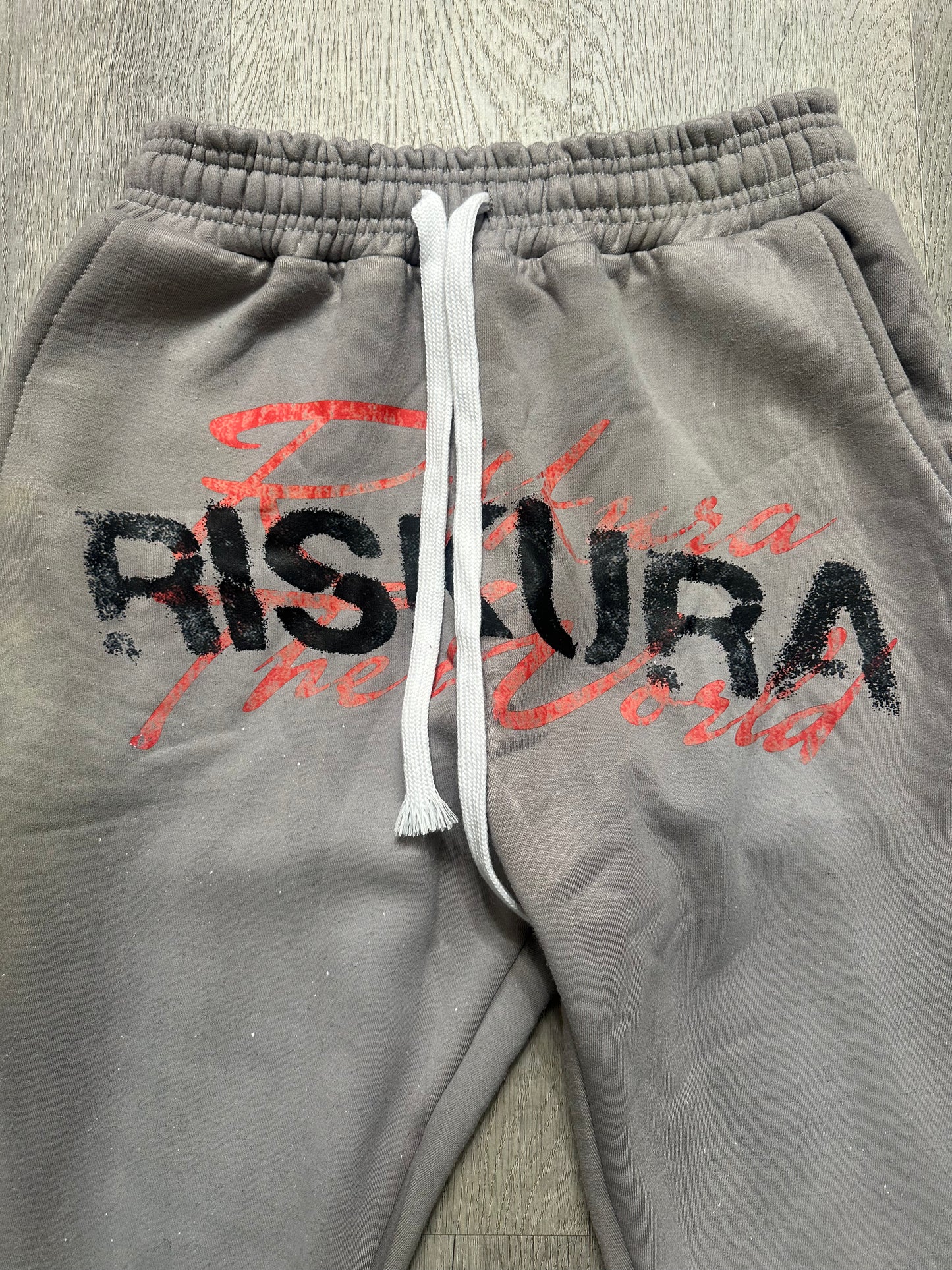 Grey heavyweight “Riskura” joggers