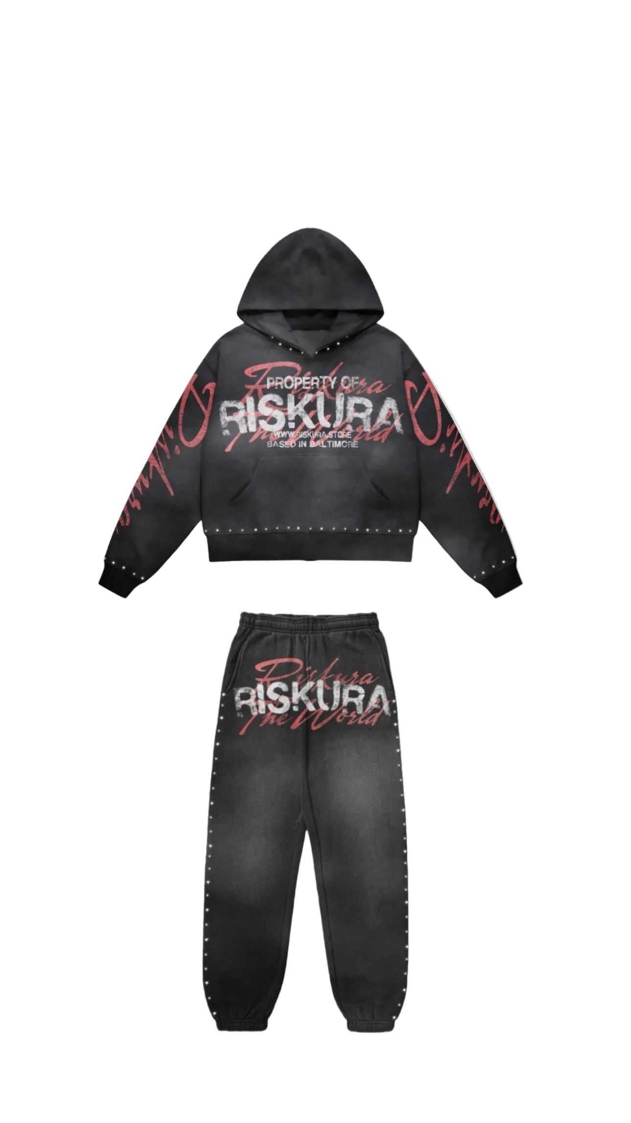 Black heavyweight Riskura sweatsuit