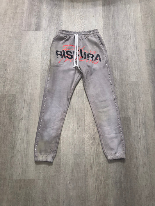 Grey heavyweight “Riskura” joggers